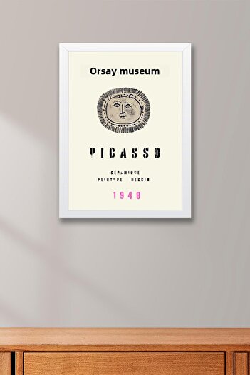 Saturn Pablo Picasso Musee D' Orsay 1948 Ceramic Exhibition Poster Framed Painting - Eclectic Style Wall Decor