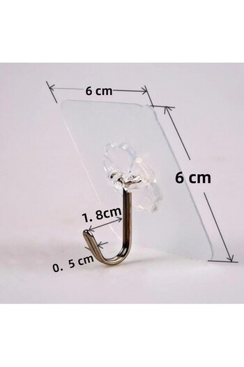 Skygo SELF ADHESIVE TRANSPARENT HANGER SET OF 5
