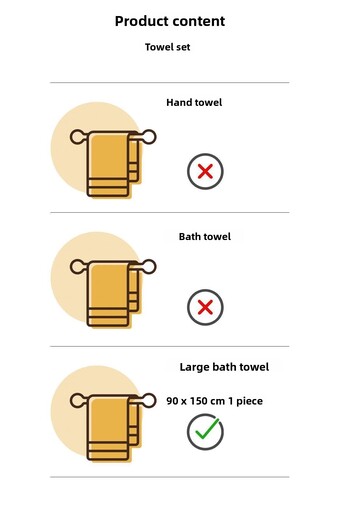 VAROL Rea Series HOtel Bath Towel - 90x150 800gr