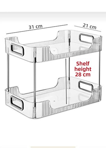 ASVERA Sapphire Series - 2 Tier Makeup and Storage Box Organizer Gold
