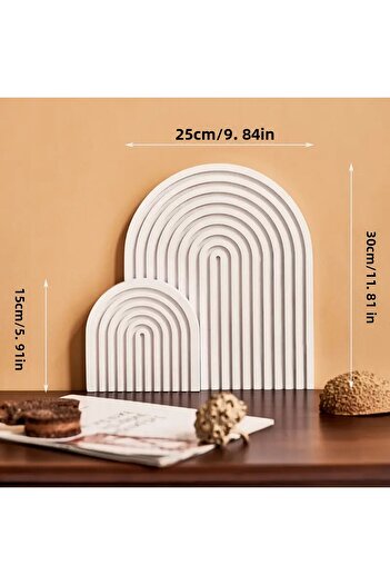 Zigzag Home Διακοσμητικό πιάτο ουράνιου τόξου 2 τεμαχίων, δίσκος, μπολ, οργανωτής, πολλαπλών χρήσεων, δίσκος παρουσίασης