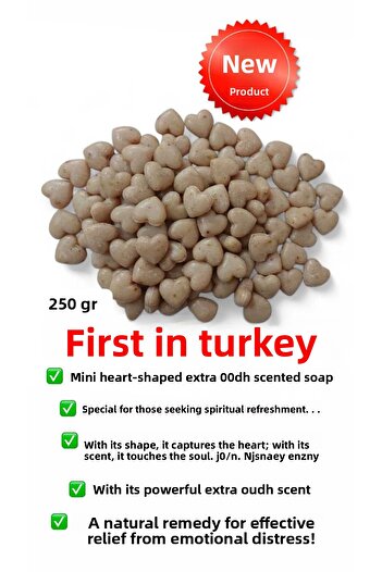 Sabuncu Hacı Mini Heart-Shaped. Decorative Es-Sidre Original Sidr Sidir Soap Natural Spiritual Therapy Oudh Lu Sidr 250 Gr
