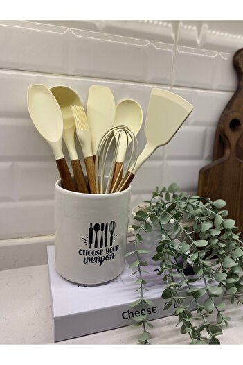 magical dreams 7 Piece Silicone Serving Set + Ceramic Spoon Holder