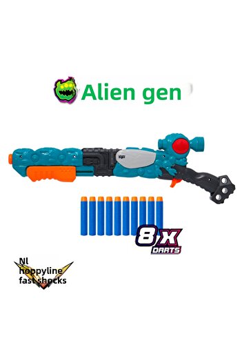 Mega Oyuncak Mega Allien- Gen Sonic Flytrap 10 Shot Dart Launcher Set