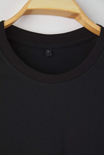 Trendyol Collection Μαύρο-Γκρι-Εκρού 3 Pack Slim/Fitted 100% βαμβακερό ανδρικό μπλουζάκι TEDAW25TS00010