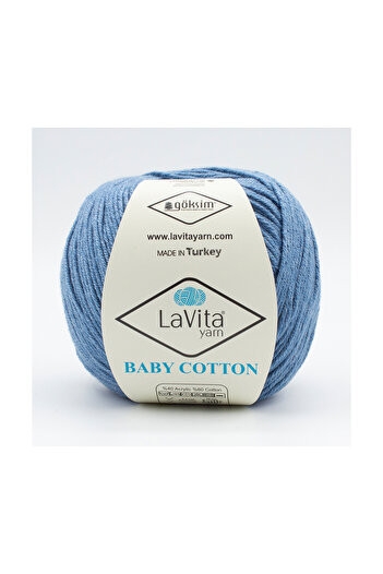 LaVita Yarn Βρεφικό βαμβακερό Amigurumi και πλεκτό νήμα 40% ακρυλικό 60% βαμβάκι 50gr (5208 DEEP NIGHT)