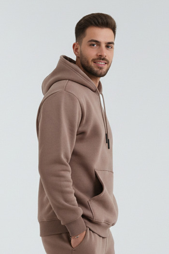 OXVİN Φούτερ Fleece Hooded - Cut Pocket, 3 Thread Puff, ORIGINAL MOLD