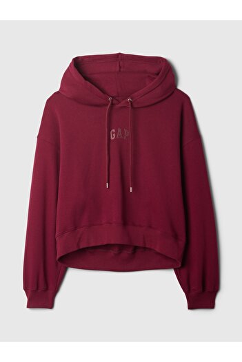 GAP Kadın Bordo Gap Logo Vintage Soft Sweatshirt