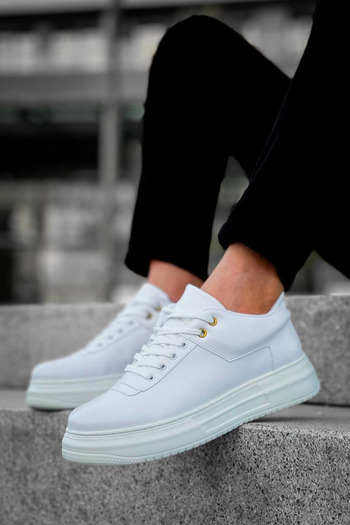 By Mop Kb-X20 Kuback White Leather Casual Men's Shoes