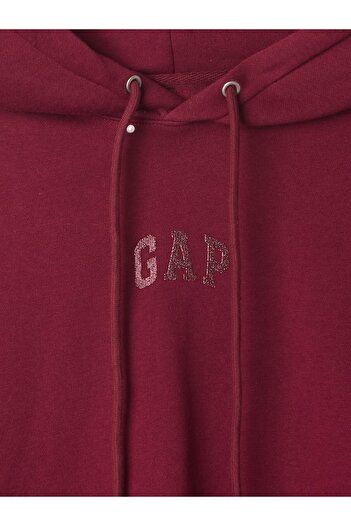 GAP Kadın Bordo Gap Logo Vintage Soft Sweatshirt