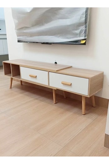 Raffine Multipurpose Modern Upgraded Design TV Table Retractable Length Television Cabinet