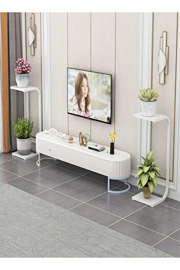 Raffine 2 Shelves Modern Design Flower Pot rack for Living Room