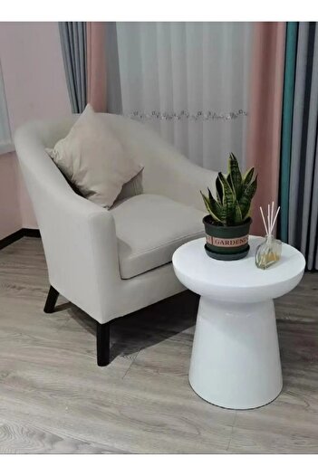 Raffine Modern Luxury Nordic Style Coffee Table Round Sofa Side Table with Metal Base Gilded Frame Home Deco
