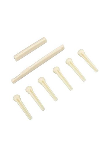 Generic Acoustic Guitar Bridge Set Nut Saddle String Pins