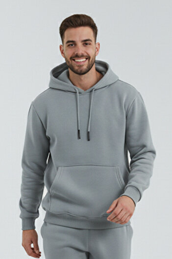 OXVİN Φούτερ Fleece Hooded Puff - Kangaroo Pocket, 3 Thread - ORIGINAL MOLD
