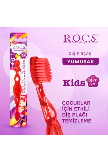R.O.C.S. Rocs Kids 3-7 Years Toothbrush - Green Color