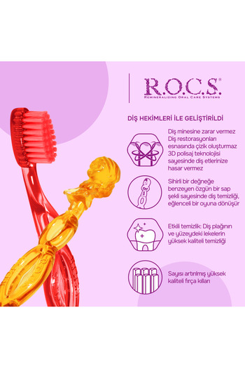 R.O.C.S. Kids Ekstra Yumuşak Çocuk Diş Fırçası (3-7 YAŞ) Mavi