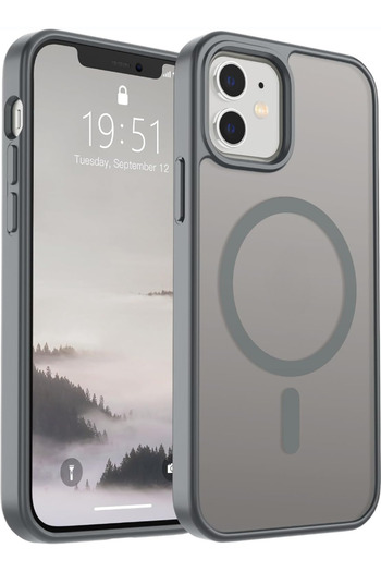 Fibaks Apple iPhone 11 Uyumlu Kılıf Kamera Çıkıntılı Magsafe Şarj Destekli Hassas Tuşlu Yumuşak Mat Kapak