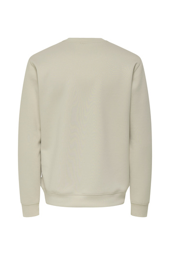 Only & Sons Чоловіча футболка O Yaka Ekru ONSLUCA LIFE REG LS CREW SWEAT