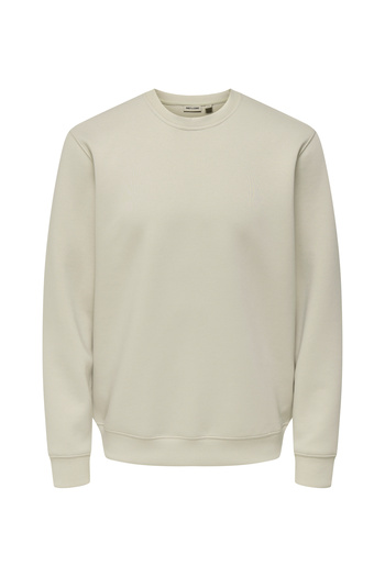 Only & Sons Чоловіча футболка O Yaka Ekru ONSLUCA LIFE REG LS CREW SWEAT