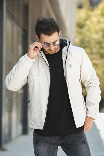 Oksit Men's Slim Fit Hooded Jestad Water Repellent Coat
