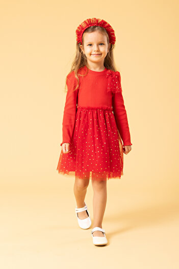 Banamio Willow Baby Girl Kids Camisole Star Patterned Tulle Dress