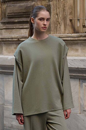 Hooopstore Cotton Padded Çağla Sweatshirt - Compact Design