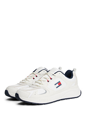 Tommy Hilfiger Ekru Erkek Sneaker TJM RUNNER MIX MATERIAL