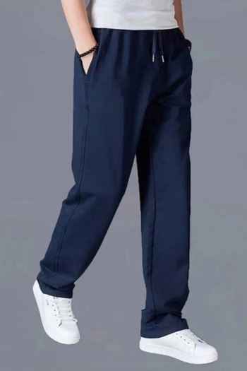 EydaMoon Ανδρικό φαρδύ oversize φαρδύ ίσιο παντελόνι