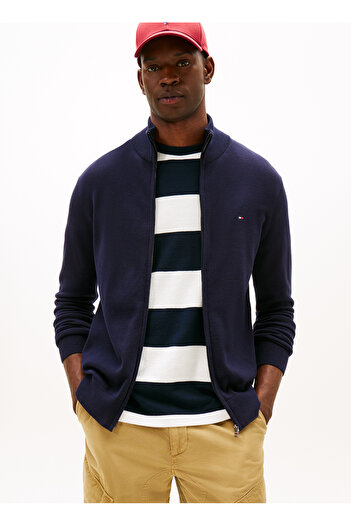 Tommy Hilfiger Hanorac cu fermoar din bumbac esențial