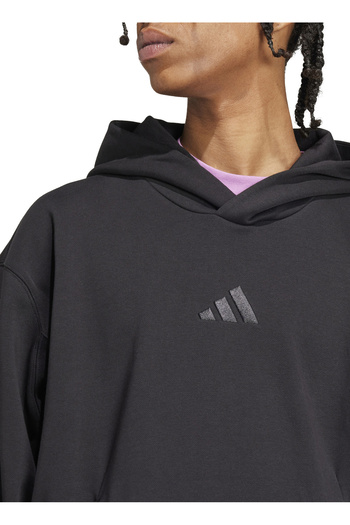 adidas IX1253 M A SZN FL HD Μαύρο φούτερ με κουκούλα, χαλαρή εφαρμογή, ανδρικό φούτερ