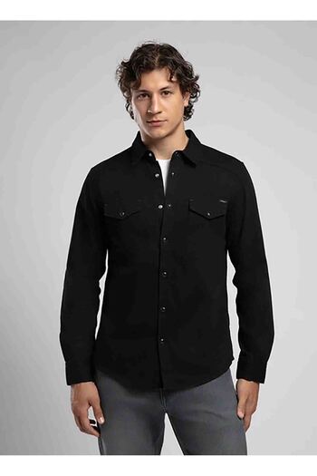 Lee Cooper Ανδρικό τζιν πουκάμισο Slim Fit 252 LCM 141001 WORNER 1 DENIM