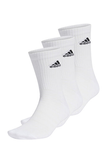 adidas Unisex Socken, 3er Pack - Linear Crew Cushioned, Logo, gepolstert, einfarbig