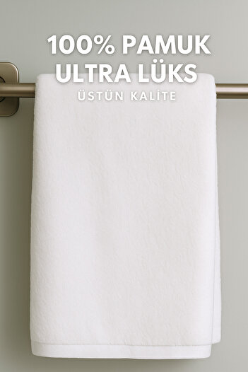 MEŞELİ TEKSTİL 4-комплект рушників для рук, обличчя та волосся Ultra Lüks 50x90 см 250 г | Стійкі до вицвітання, довговічні