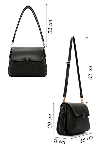Derimod Women's Black Long Strap Crossbody Bag 25Abd210614