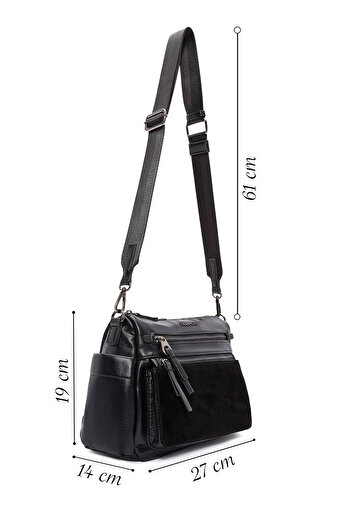 Derimod Women's Black Long Strap Crossbody Bag 25Wbd246414