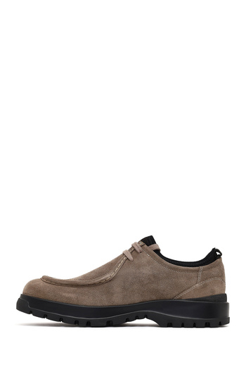 Derimod Men's Mink Lace-Up Thick Soled Suede Leather Casual Shoes 25Wfd632410