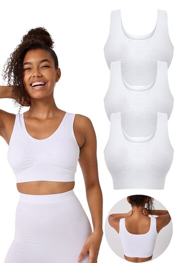 FOREVER MORE 3-Piece Women's Seamless Thick Strap Flexible Pad Bustier