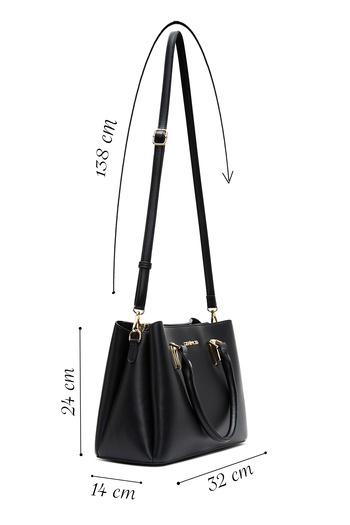 Derimod Women's Black Long Strap Shoulder Bag 25Wbd282618