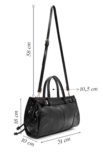 Derimod Women's Black Long Strap Shoulder Bag 25Abd242023