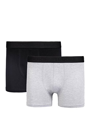 Tudors Men's Flexible Cotton Lycra Boxer Set of 2