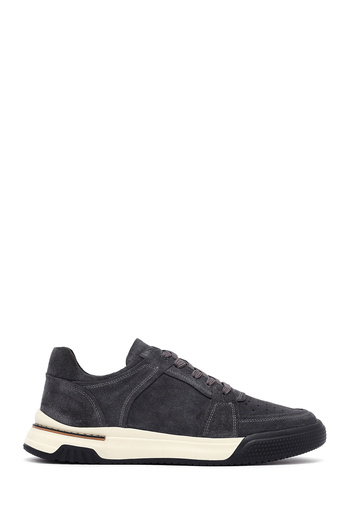 Derimod Men's Gray Lace-Up Suede Leather Sneaker 25Sfd641710
