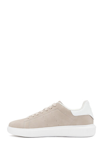 Derimod Acbc X Derimod Men's Beige Lace-Up Suede Sneaker 25Sfd780310