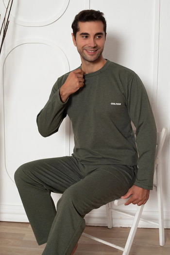 Ayans Pijama Double Thick Two Thread Pocket Men's Pajama Set