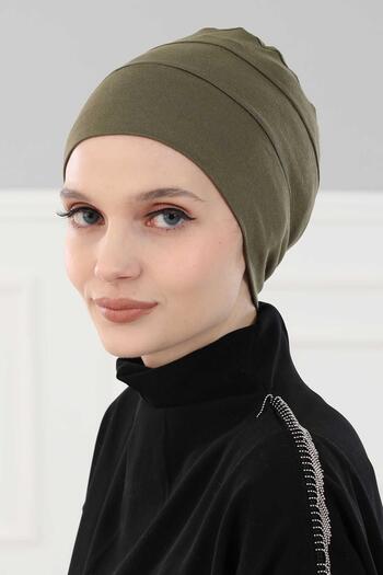 Aisha's Design Beret Model Tesettür Bone,B-35,Haki