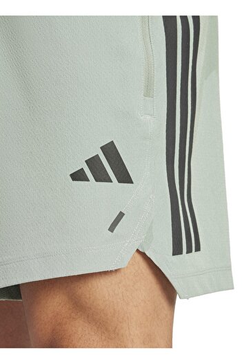 adidas JI8209 POWER 3S SHORT Yeşil Lastikli Bel Slim Fit Düz Erkek Şort