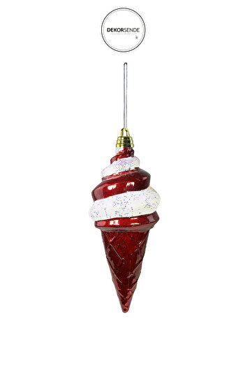 Dekorsende Christmas Ornament Ice Cream Red White 50 cm