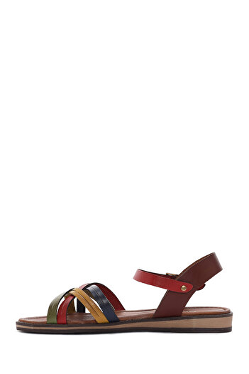 Derimod Women's Multicolored Genuine Leather Bodrum Sandals 25Sfd331618