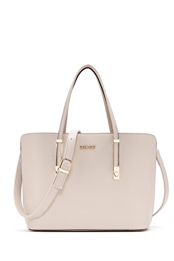 Derimod Women's Cream Long Strap Classic Tote Bag Shoulder Bag 25Sbd211218