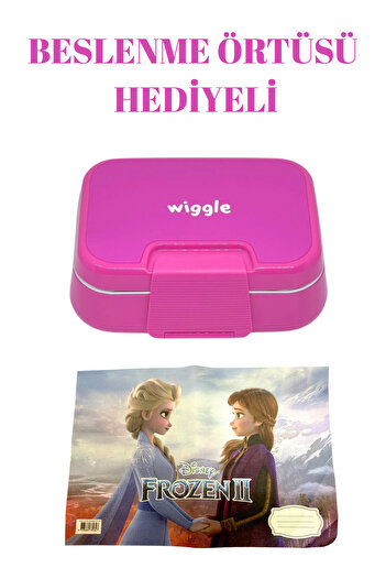 WİGGLE 1030ml Lunchbox New Single Layer 2 Compartment Stainless Steel Lunch Box - with Nutrition Bag as a Gift